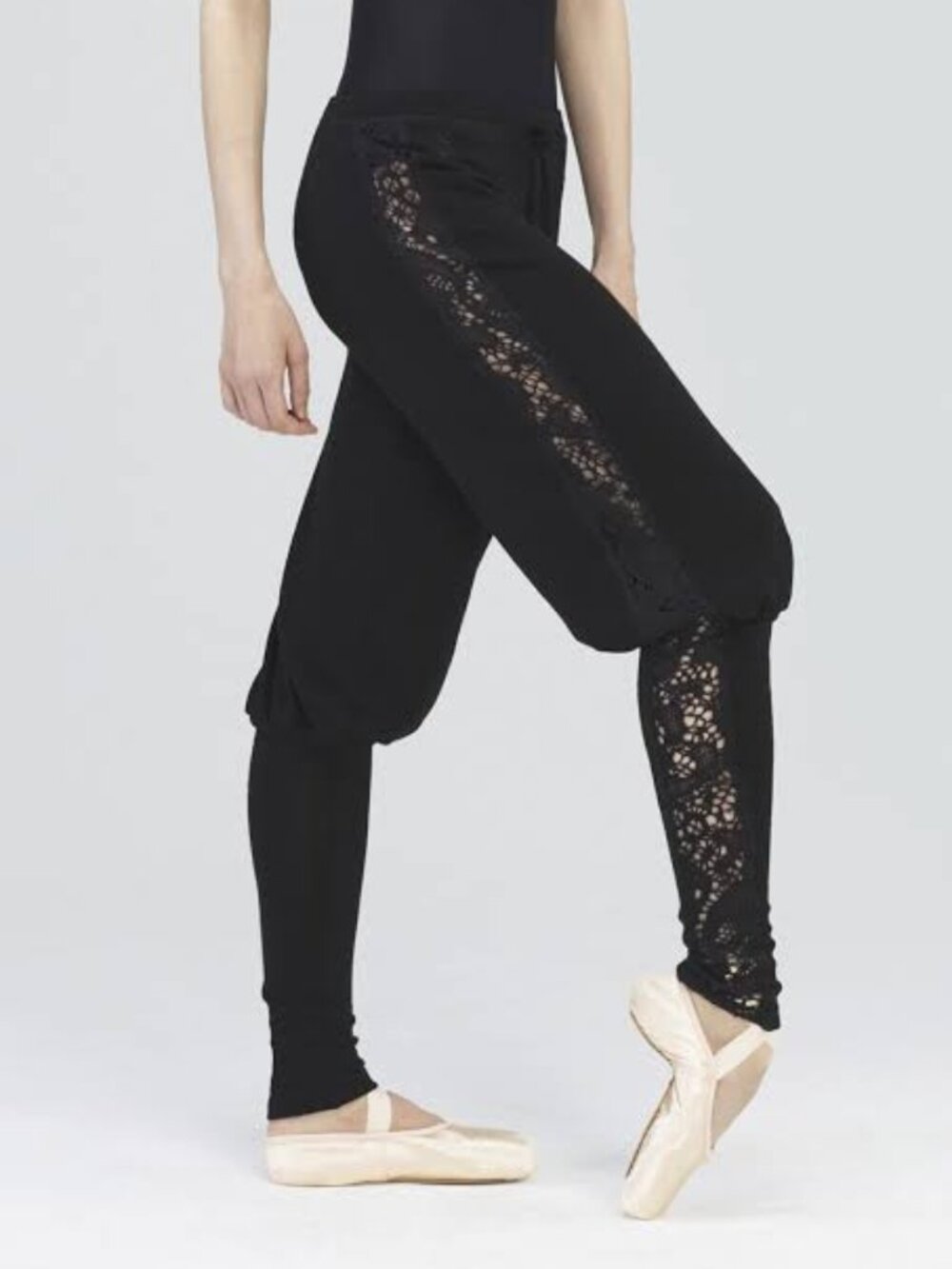 WearMoi Wear Moi Black Blume Bony Set lace ballet warmups Discontinued Rare